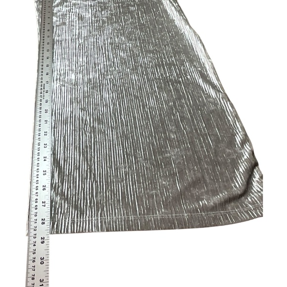 BANANA REPUBLIC FACTORY Easy Care Silver Wide Leg Ribbed Velvet Pull On Pants XL - Picture 7 of 10